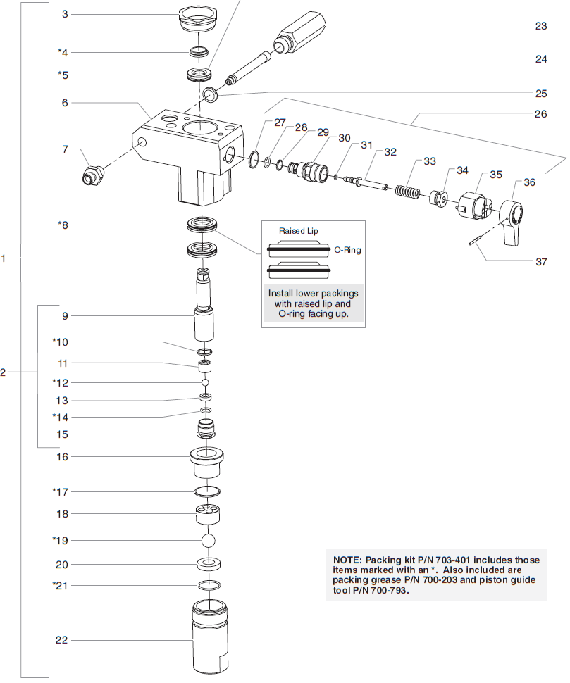 340 Fluid Section Assembly